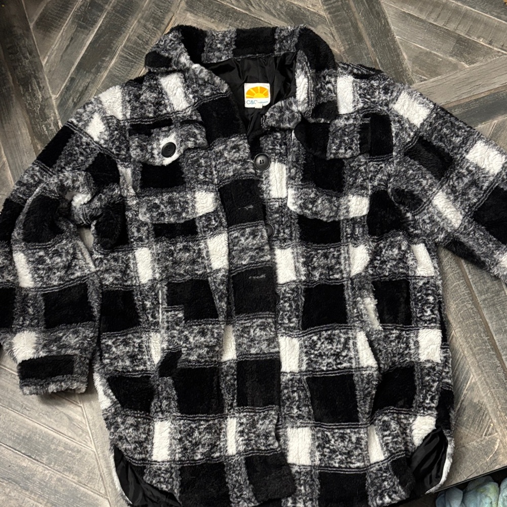 Black and White Checkered Jacket